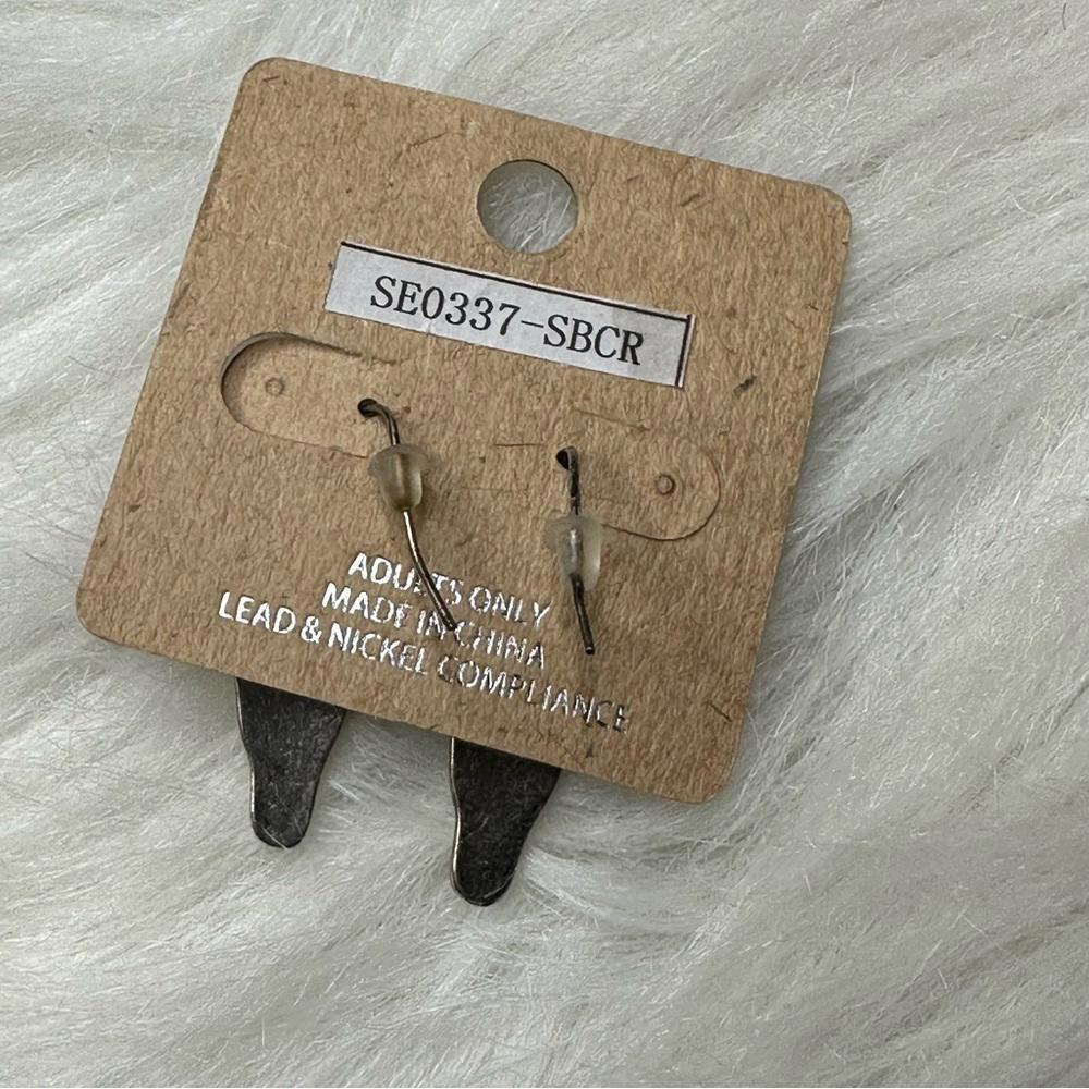Tipi Boho Bull Skull Earrings with Colorful Accents - Picture 4 of 5